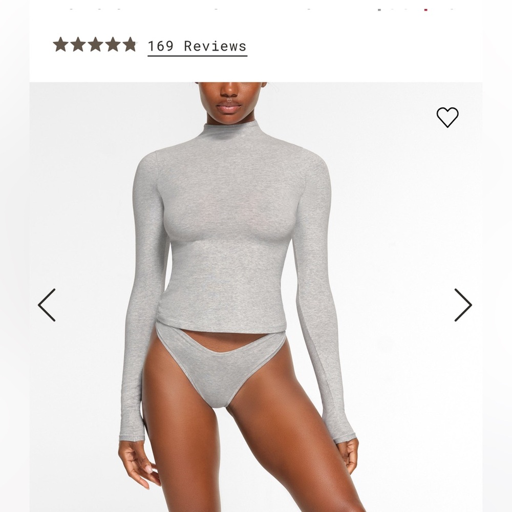 NEW WITH TAGS - Skims Cotton Jersey Turtleneck Top